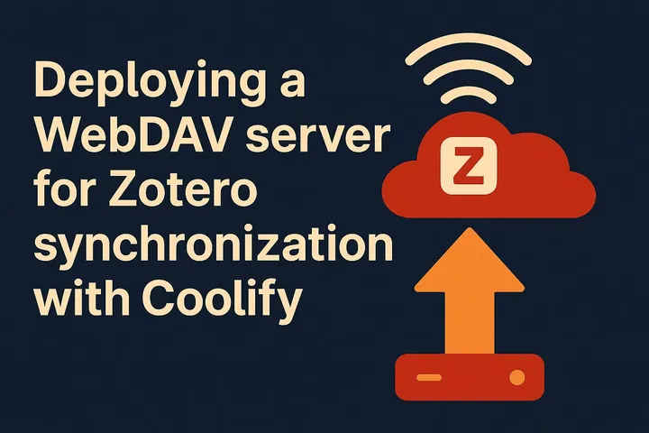 Zotero WebDAV 서버를 Coolify에 배포해 첨부파일 동기화하기 배너